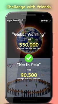 Captura de Tela do Jogo Higher Lower Quiz Game