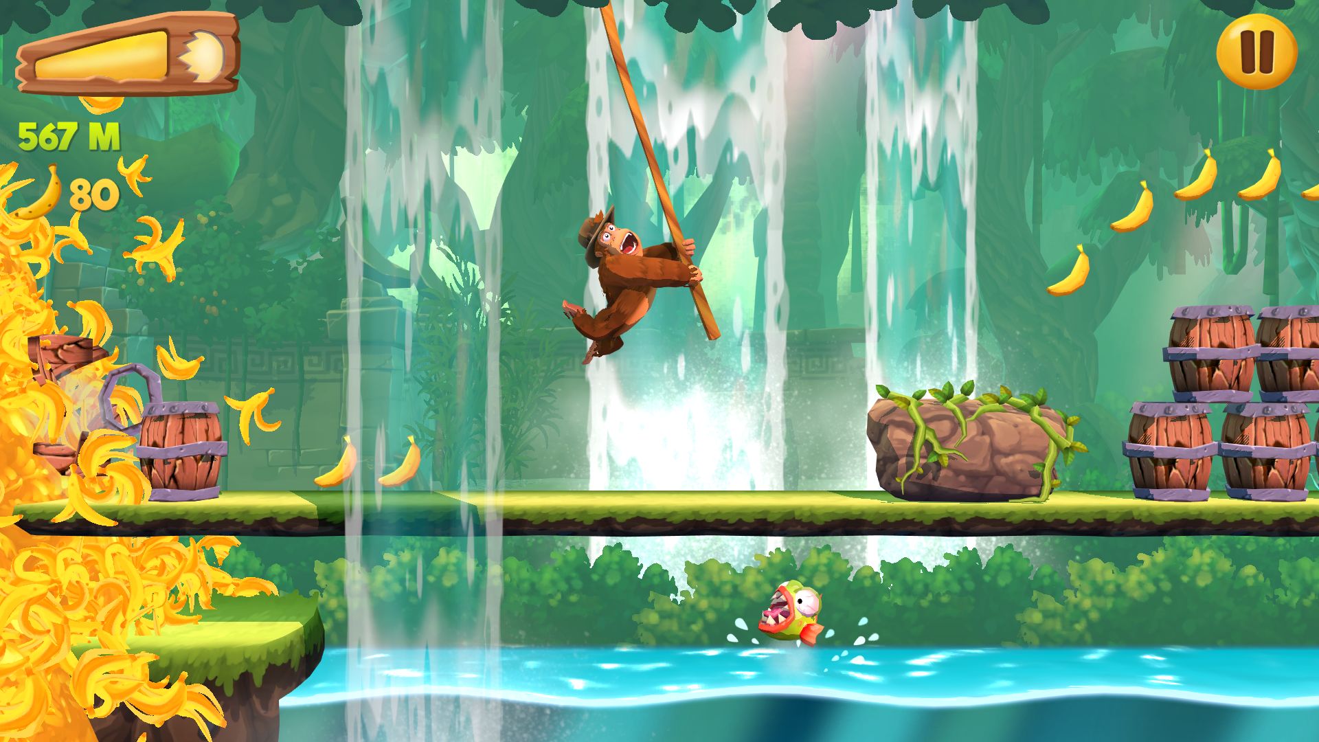 Screenshot of Banana Kong 2: Running Game