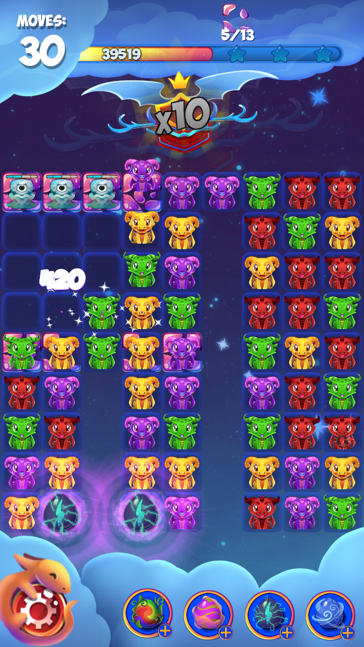Sky Dragon Stars: Magic Match Game Screenshot