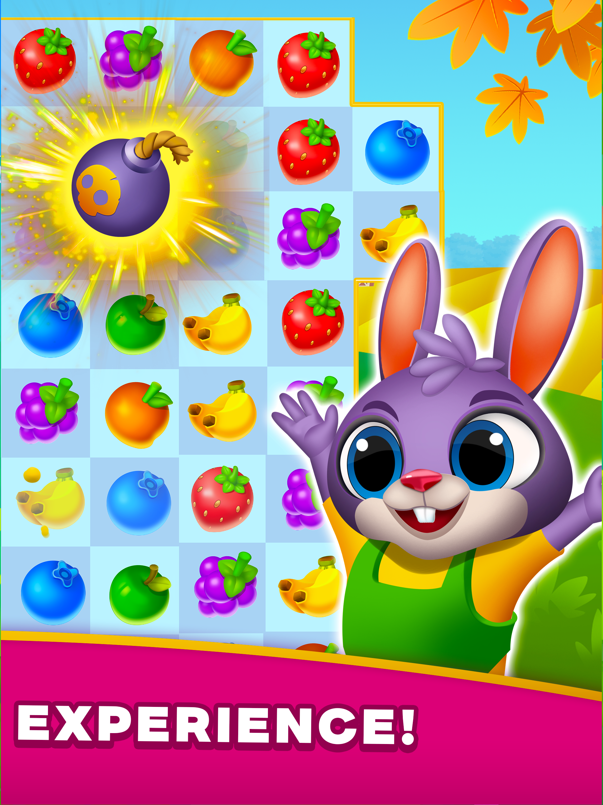 Bunny's Farm: Zen Match Master Game Screenshot