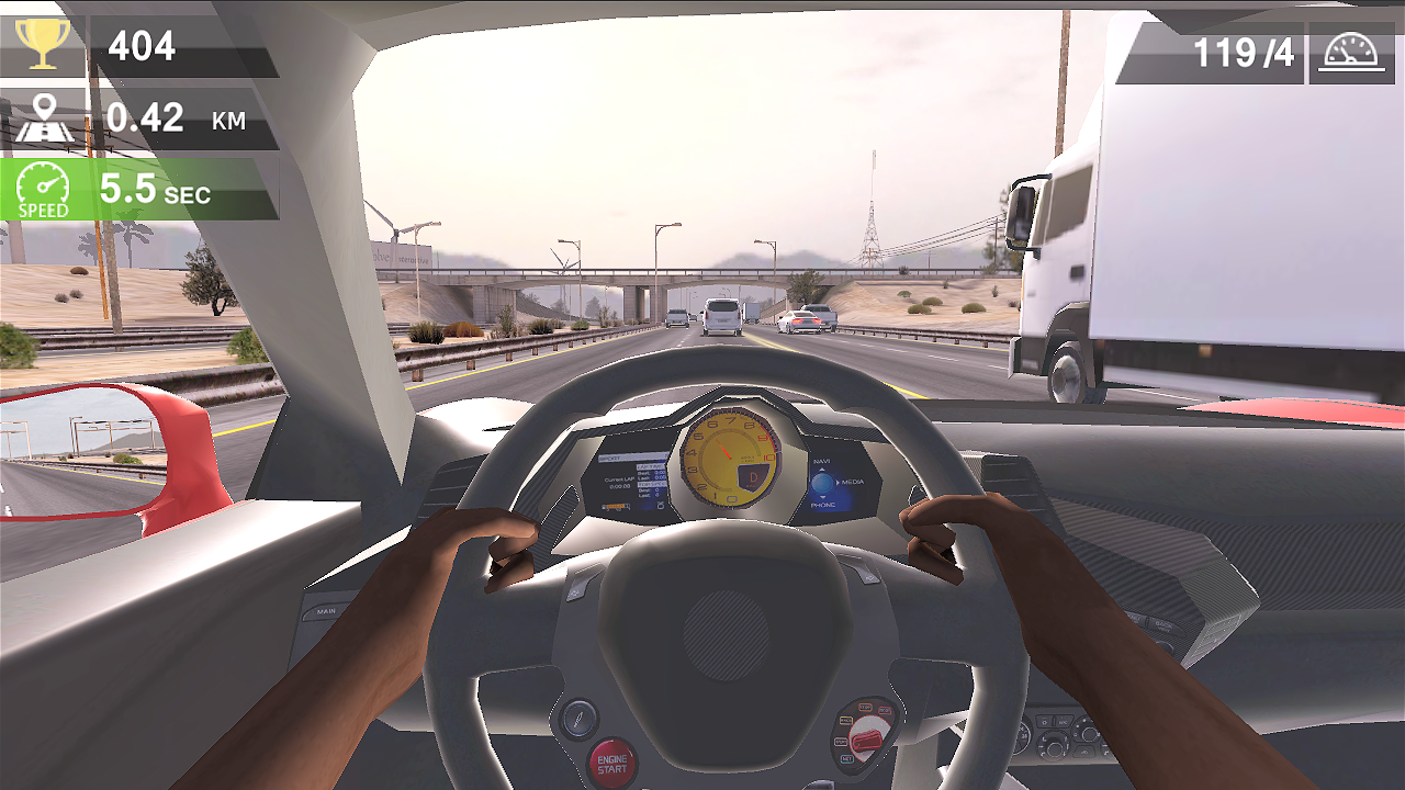 Screenshot 1 of 레이싱 교통 자동차 속도 2.2.1