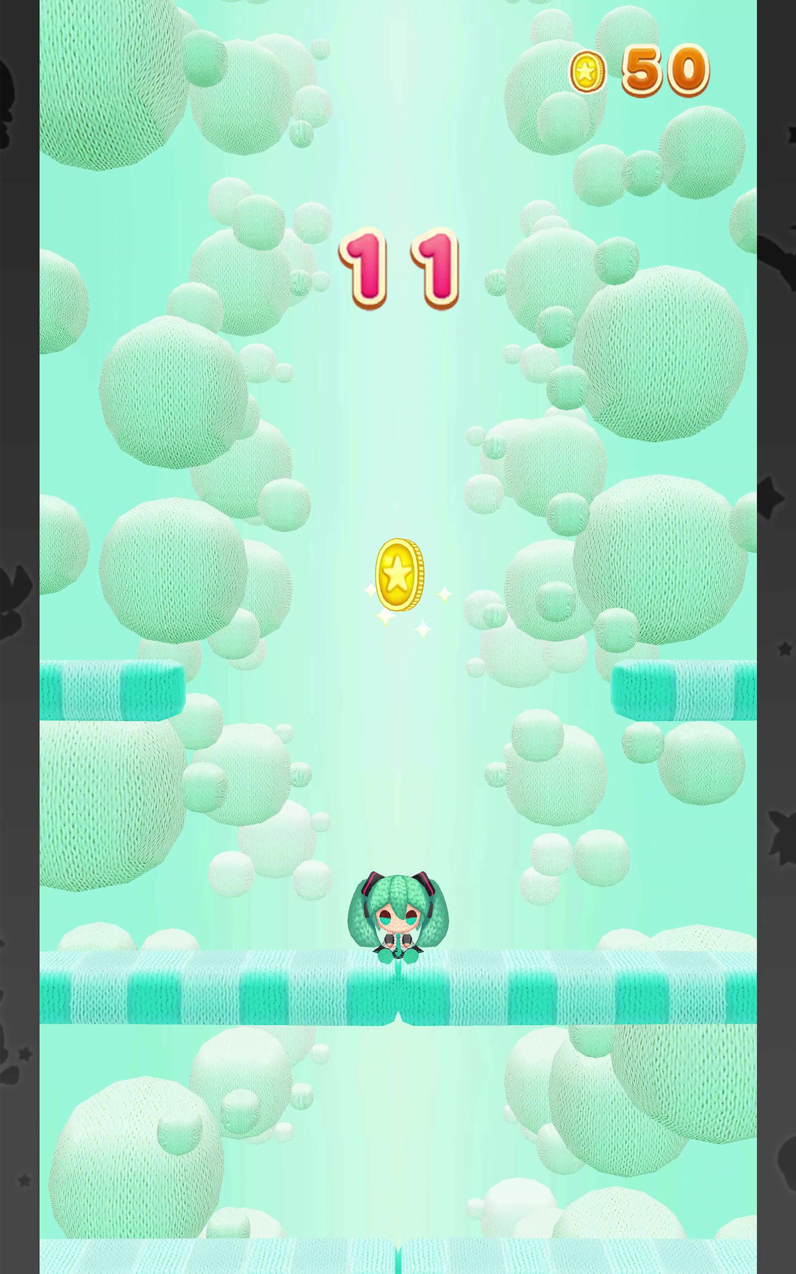 Cuplikan Layar Game Hatsune Miku Amiguru Jump