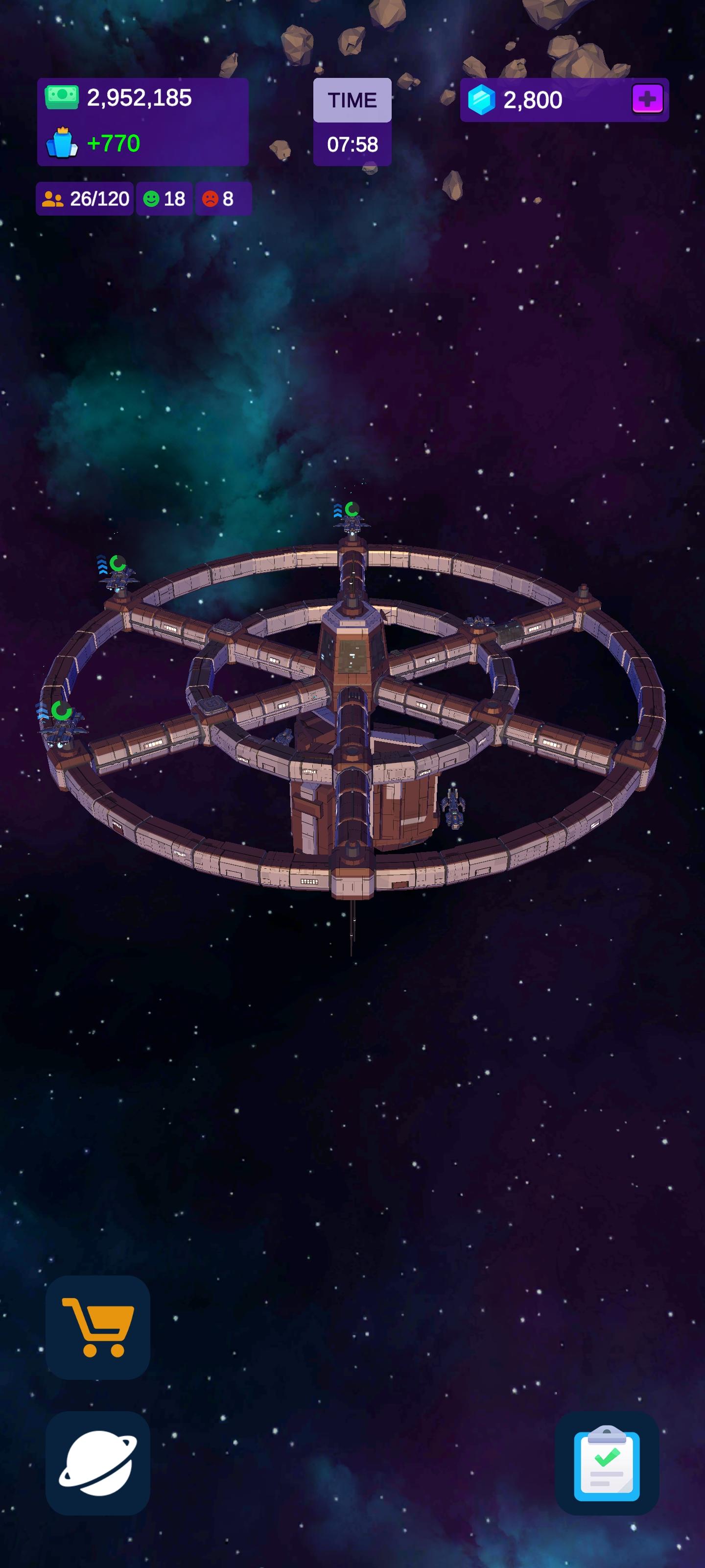 Space Travel Tycoon Idle Game ภาพหน้าจอเกม
