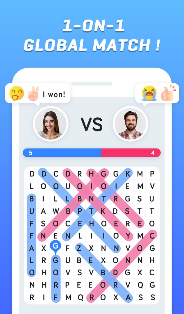 Word Search Multiplayer - Battle Online 게임 스크린 샷