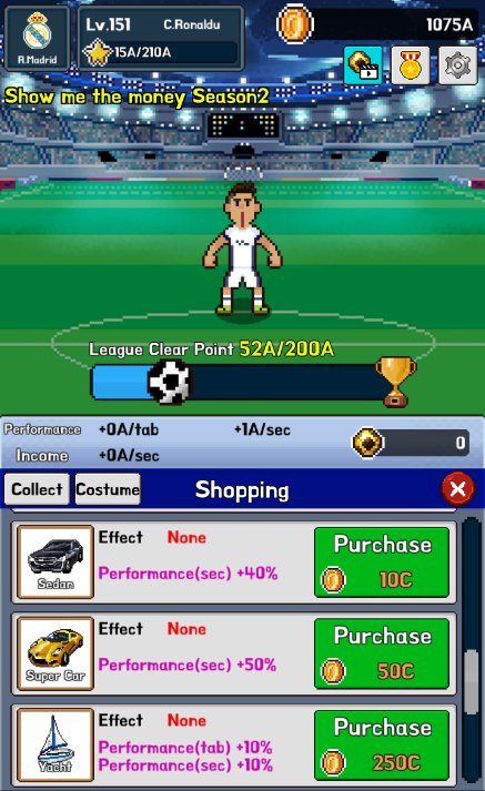 Soccer Star Clicker Game Screenshot