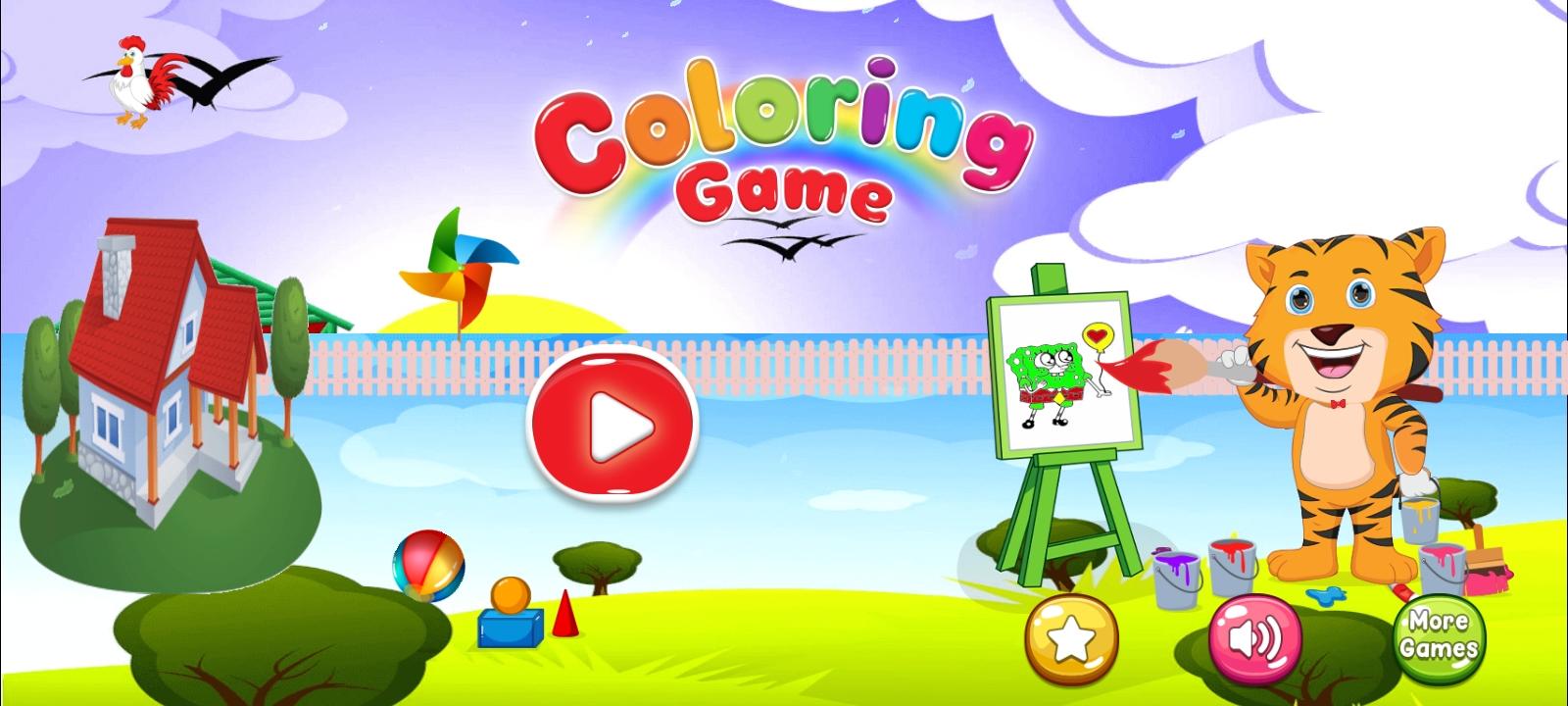 Cuplikan Layar Game Coloring Sponge Patrick