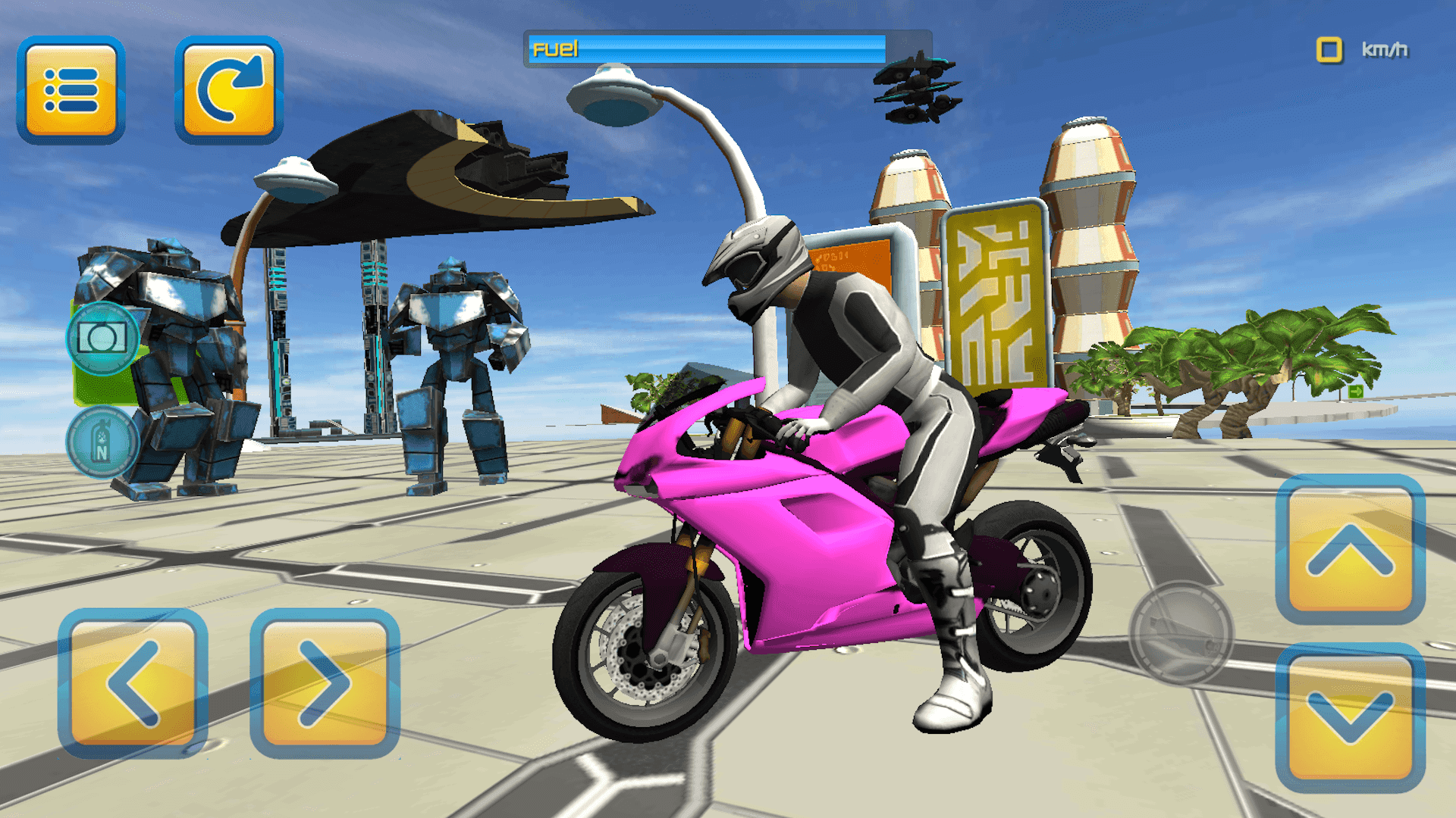 Future City Motorbike Drive Game Screenshot