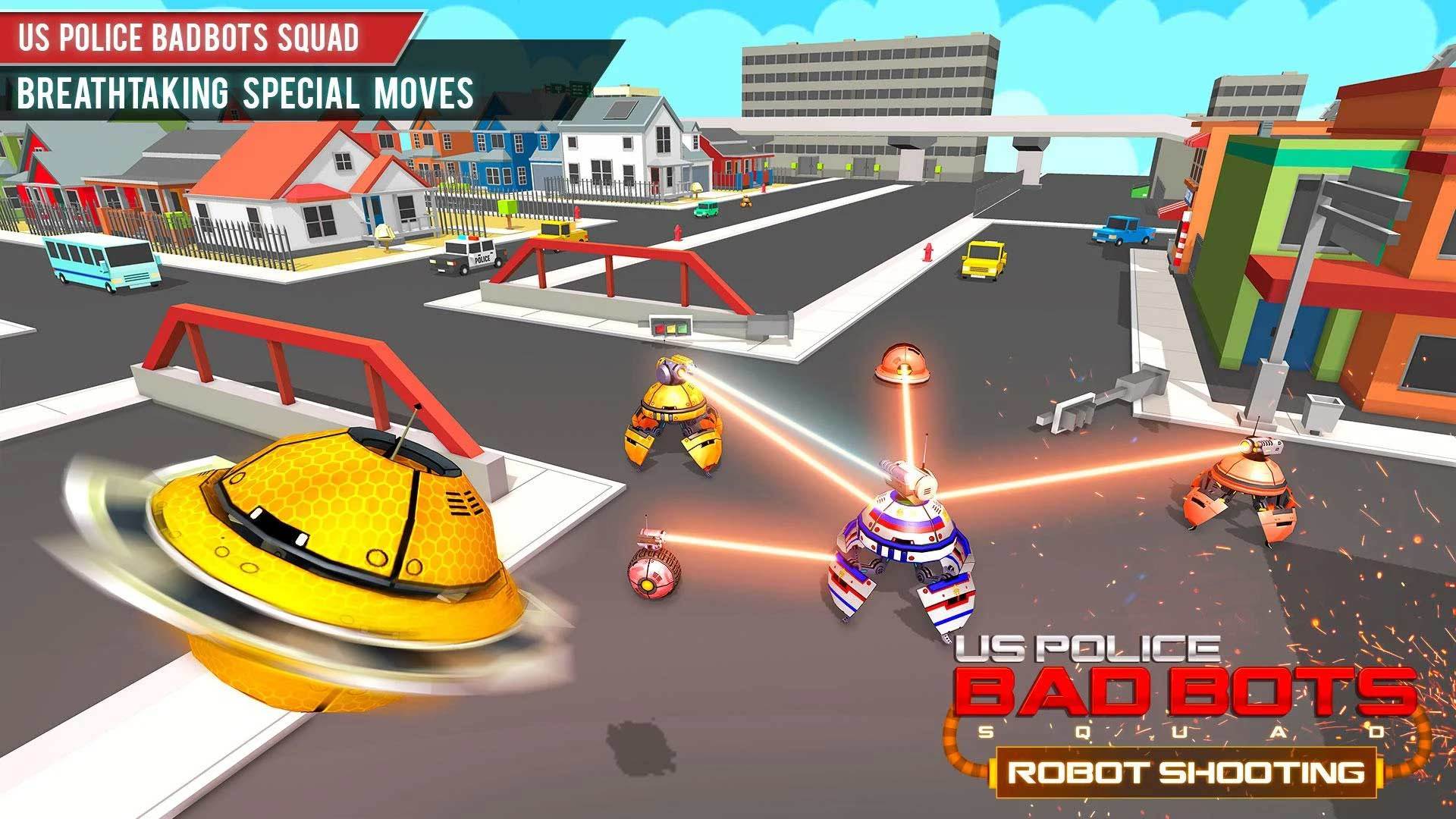 US Police Robot Shooting Games Game Screenshot
