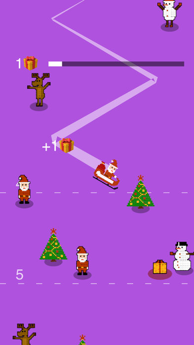 Screenshot 1 of Papai Noel está esquiando para a cidade 