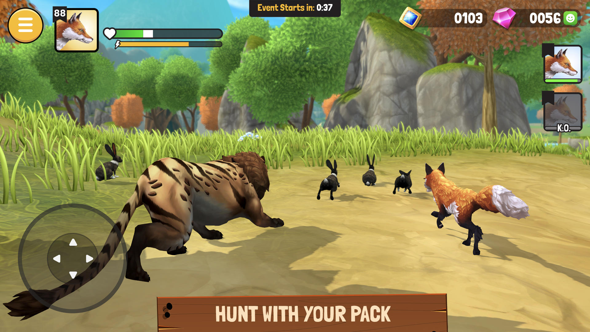 Animal Kingdoms: Wolf Sim MMO Game Screenshot