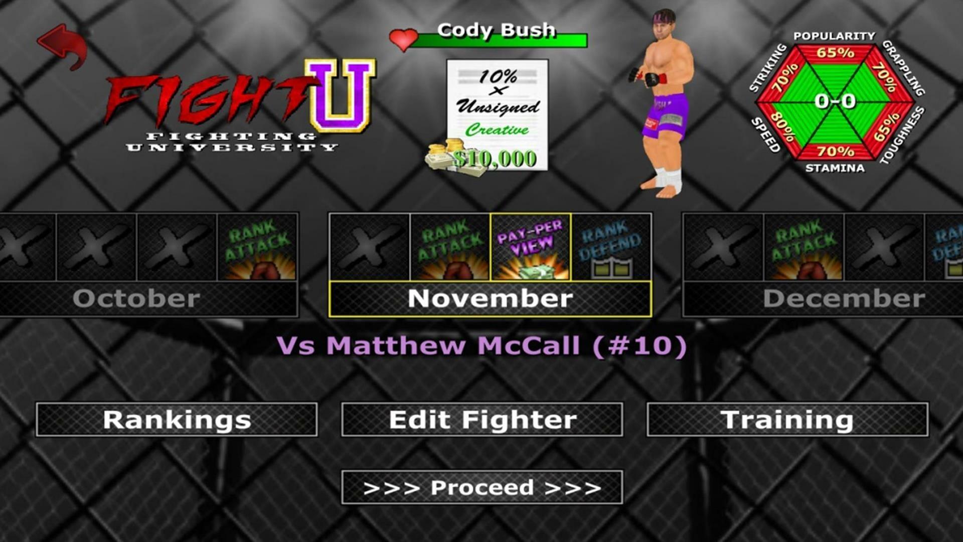 Screenshot of Weekend Warriors MMA