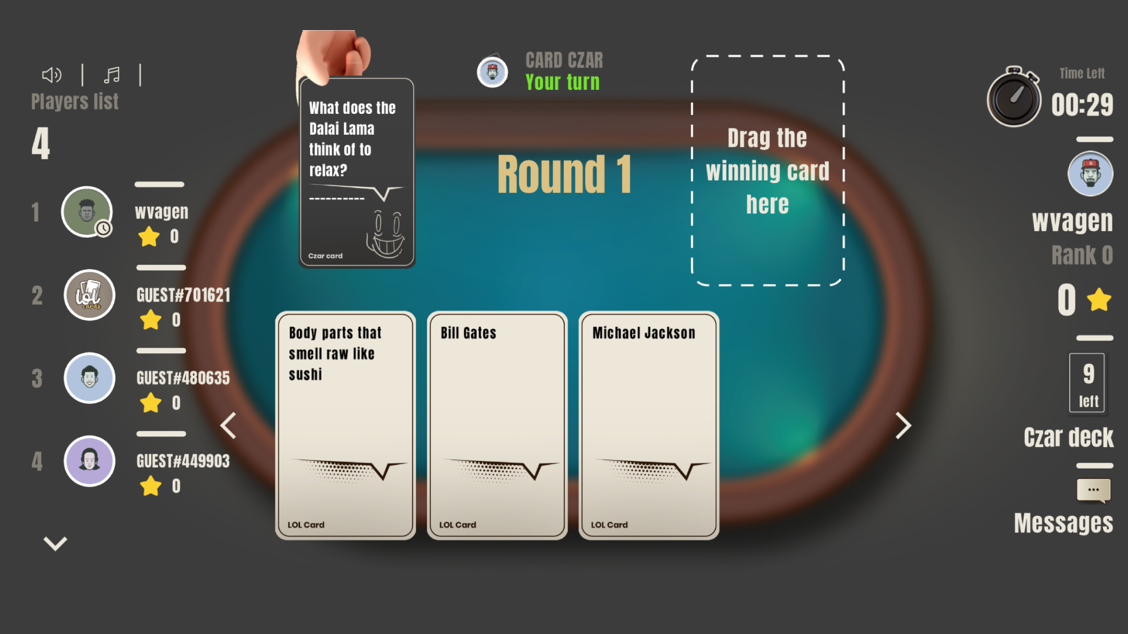 Cuplikan Layar Game LOL Cards