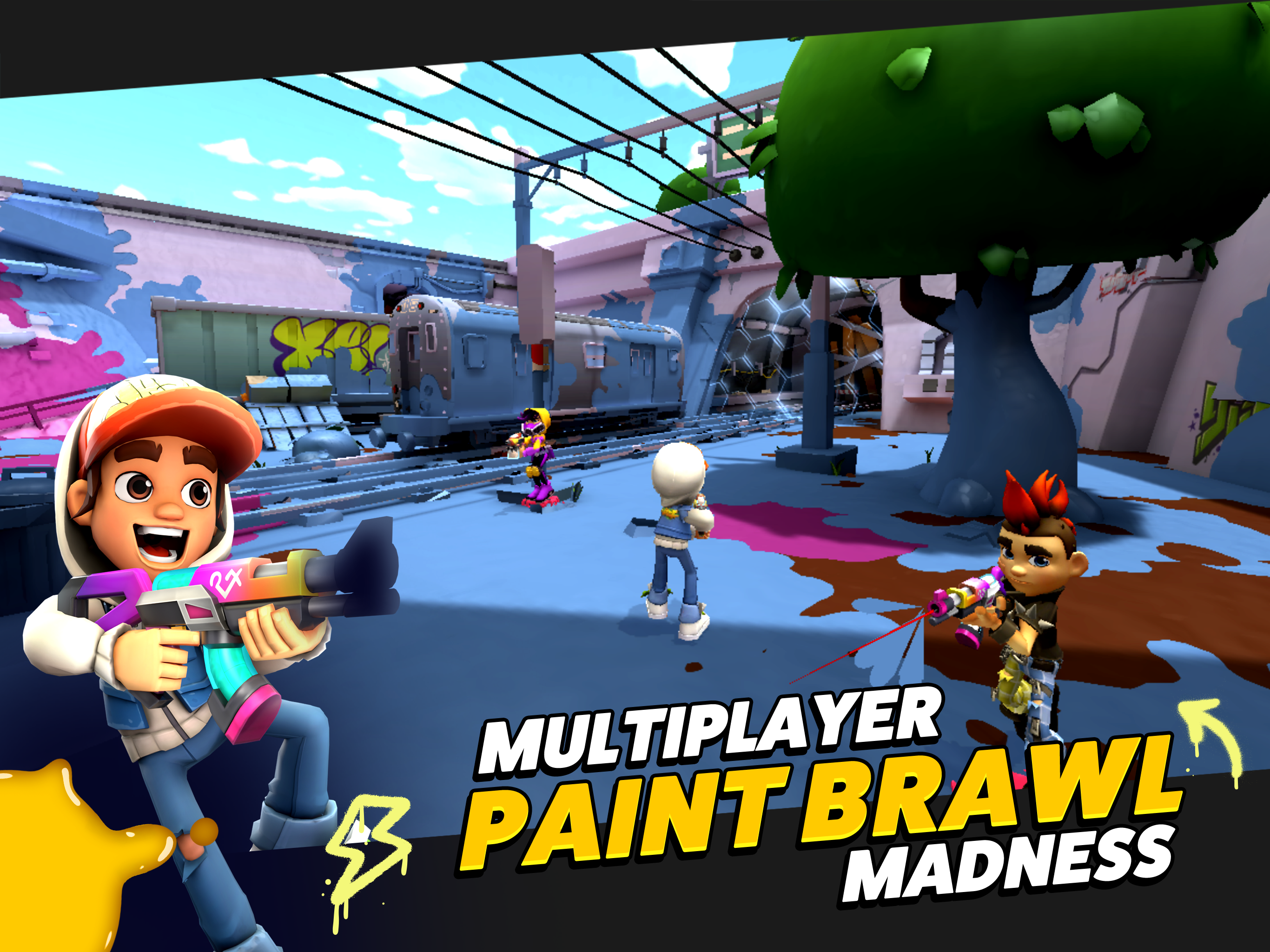 Captura de Tela do Jogo Paint Brawl : Color of War