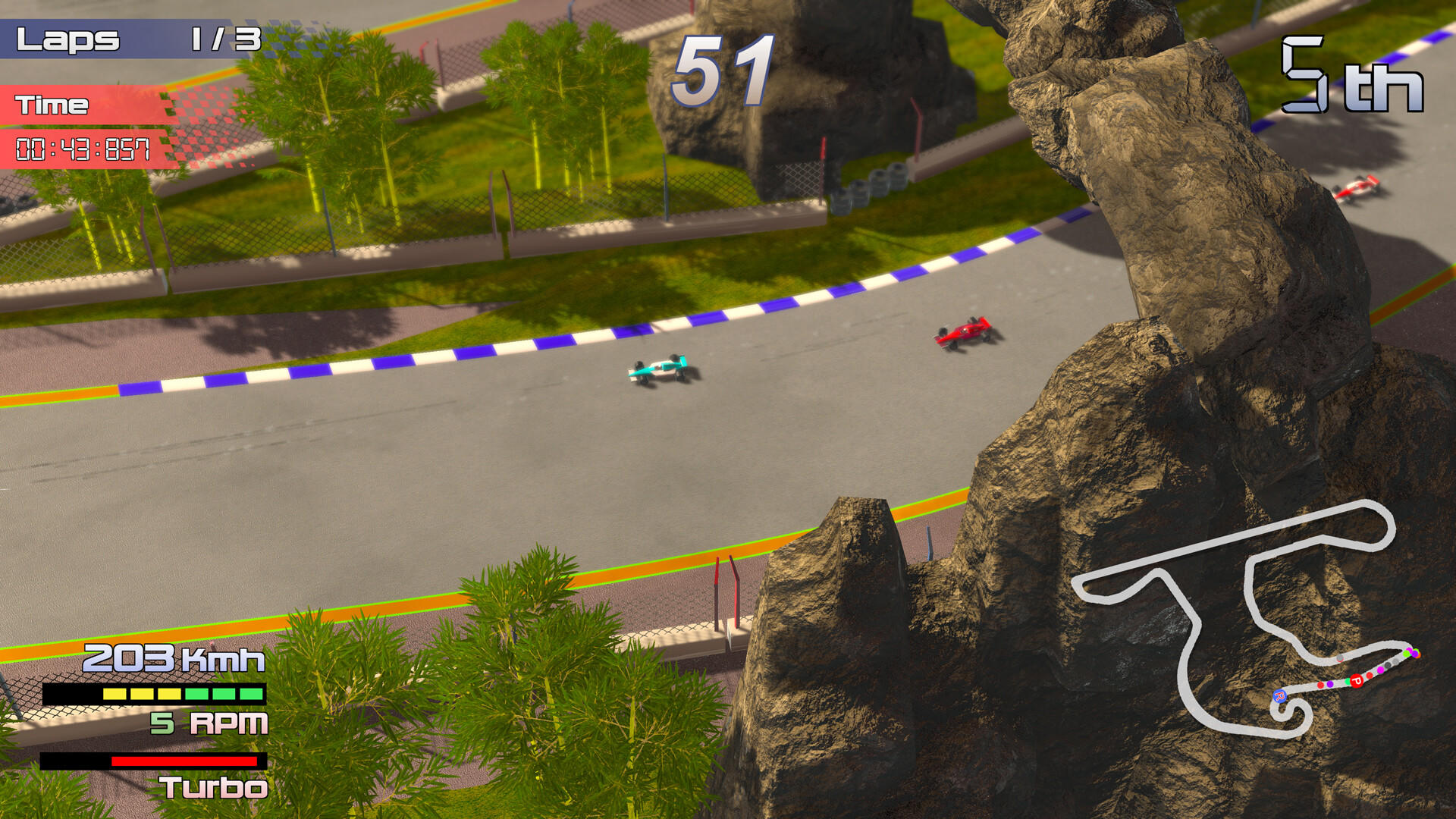 Screenshot of Grand Prix Rock 'N Racing