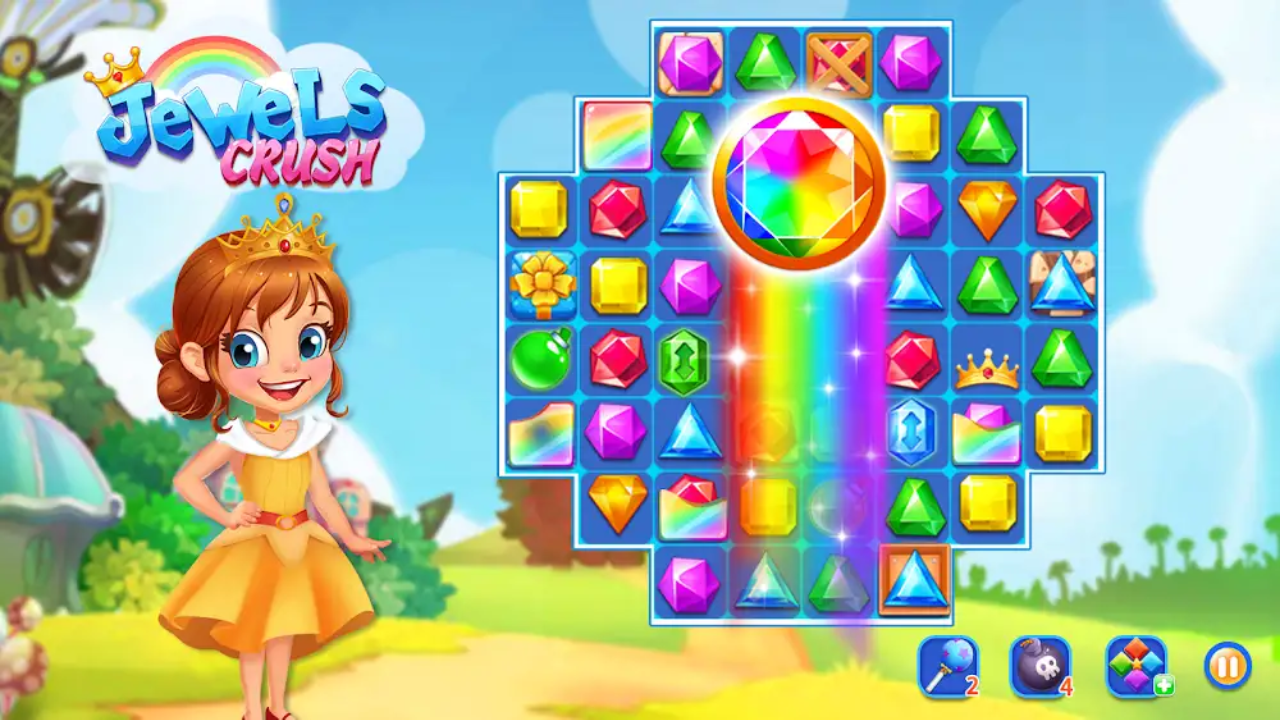 Jewel Crush - Jewels & Gems Match 3 Puzzle Game Screenshot