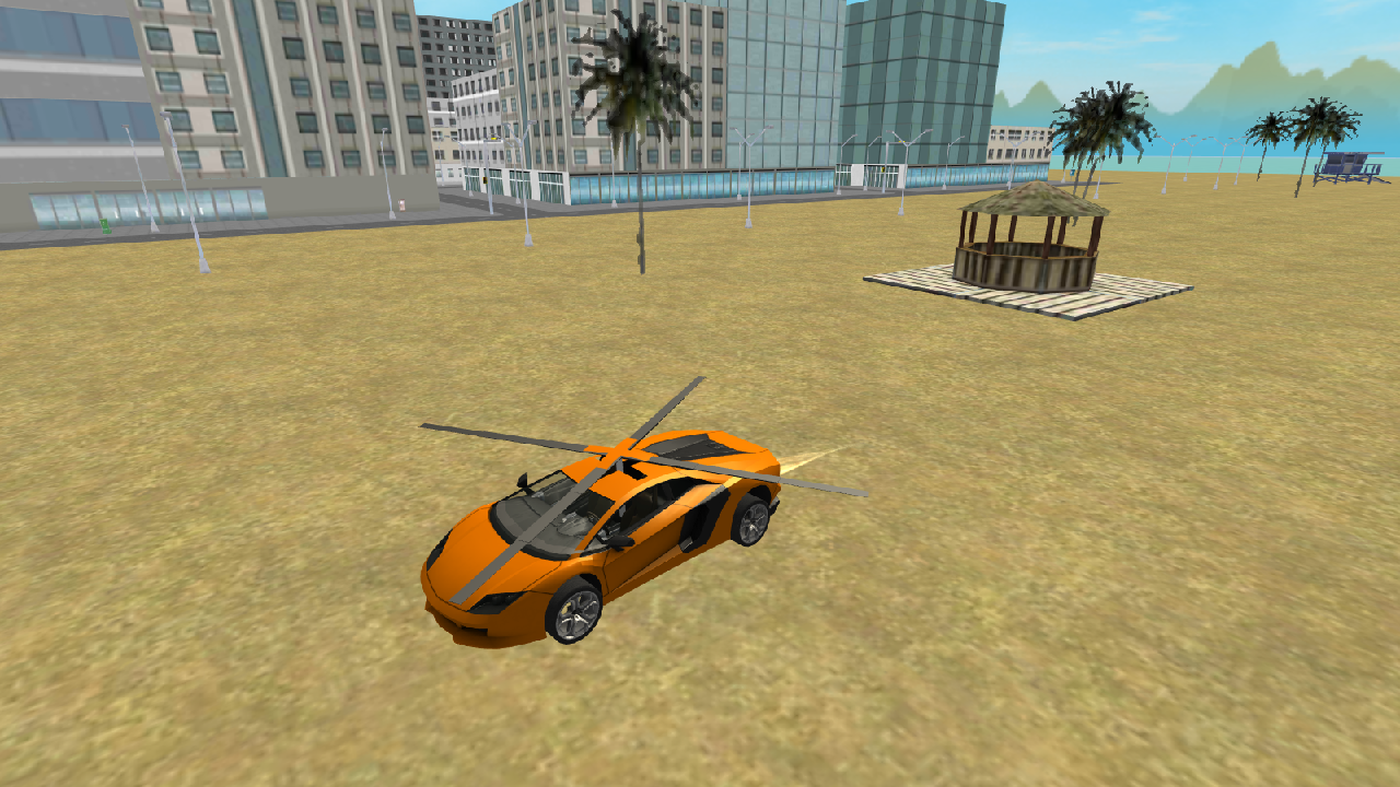Cuplikan Layar Game Flying  Helicopter Car 3D Free