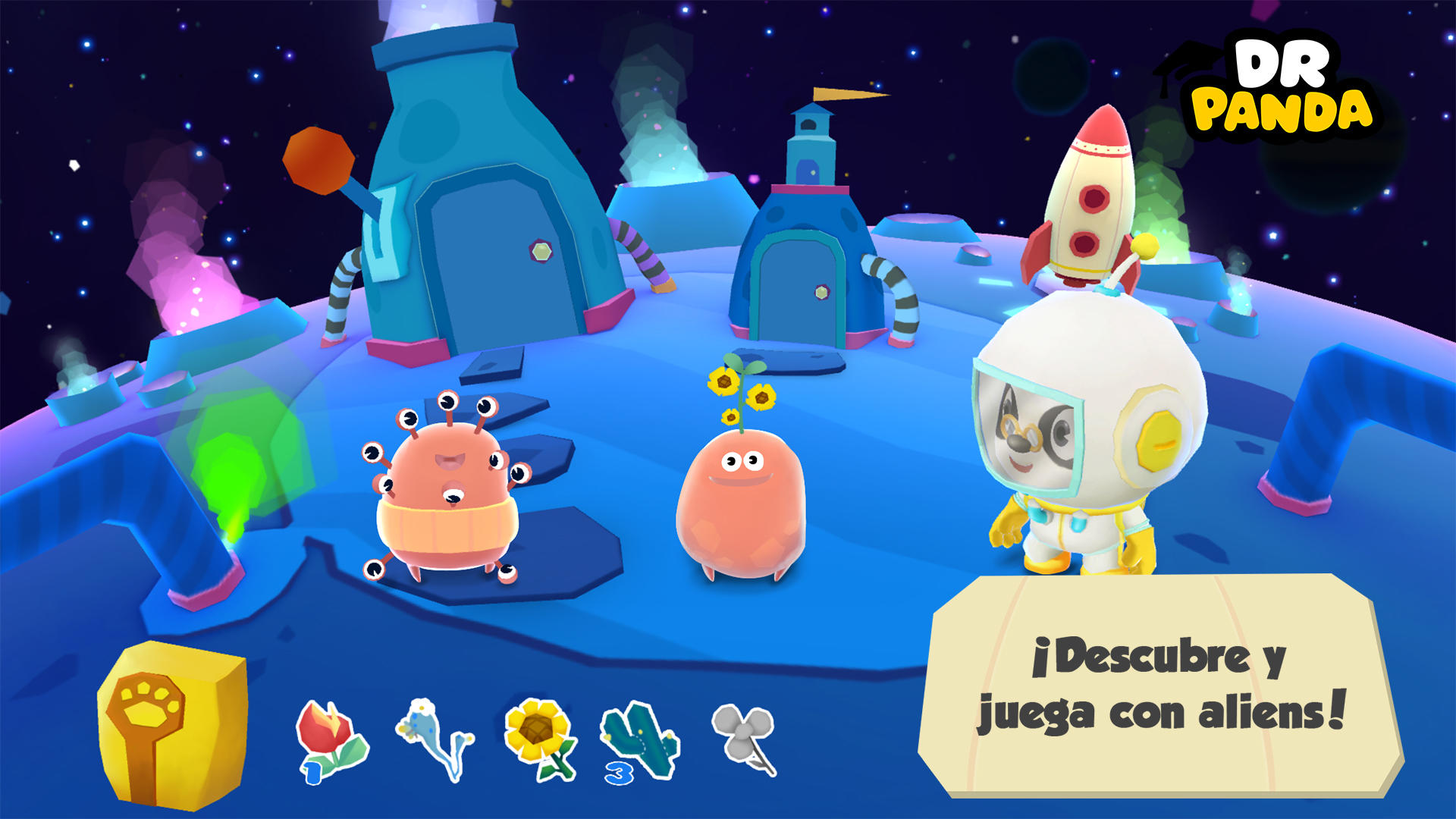 Captura de Pantalla del Juego Dr. Panda en el Espacio
