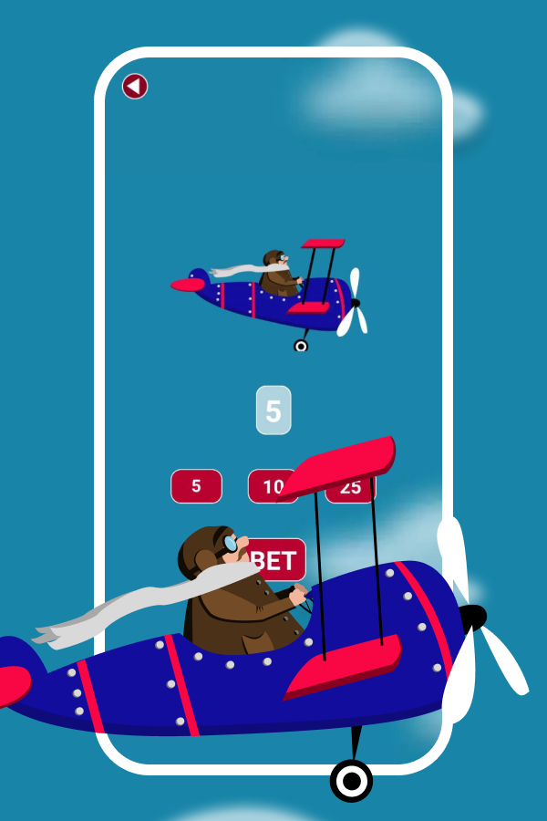 Screenshot of Aviator on a plane