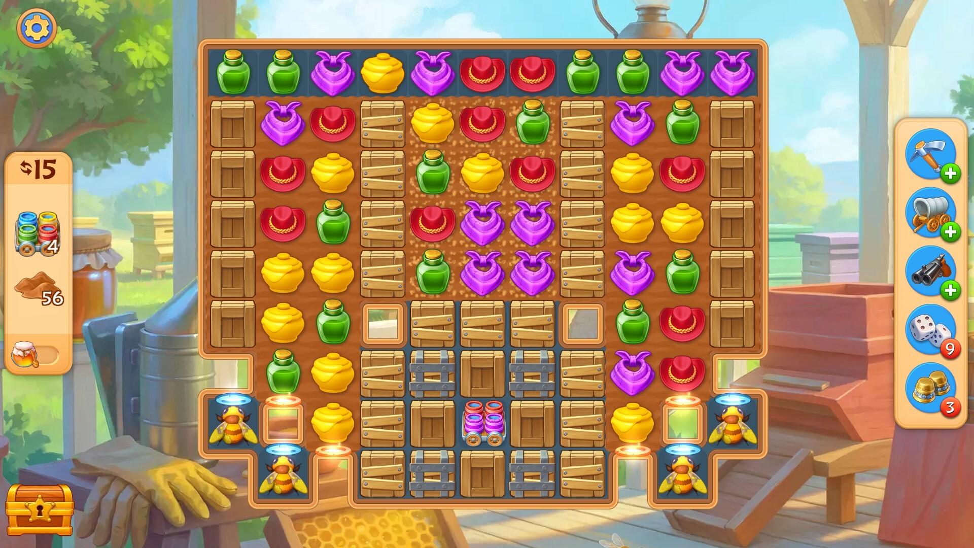 Jewels of the Wild West: Match 3 to Build Your City Game Screenshot