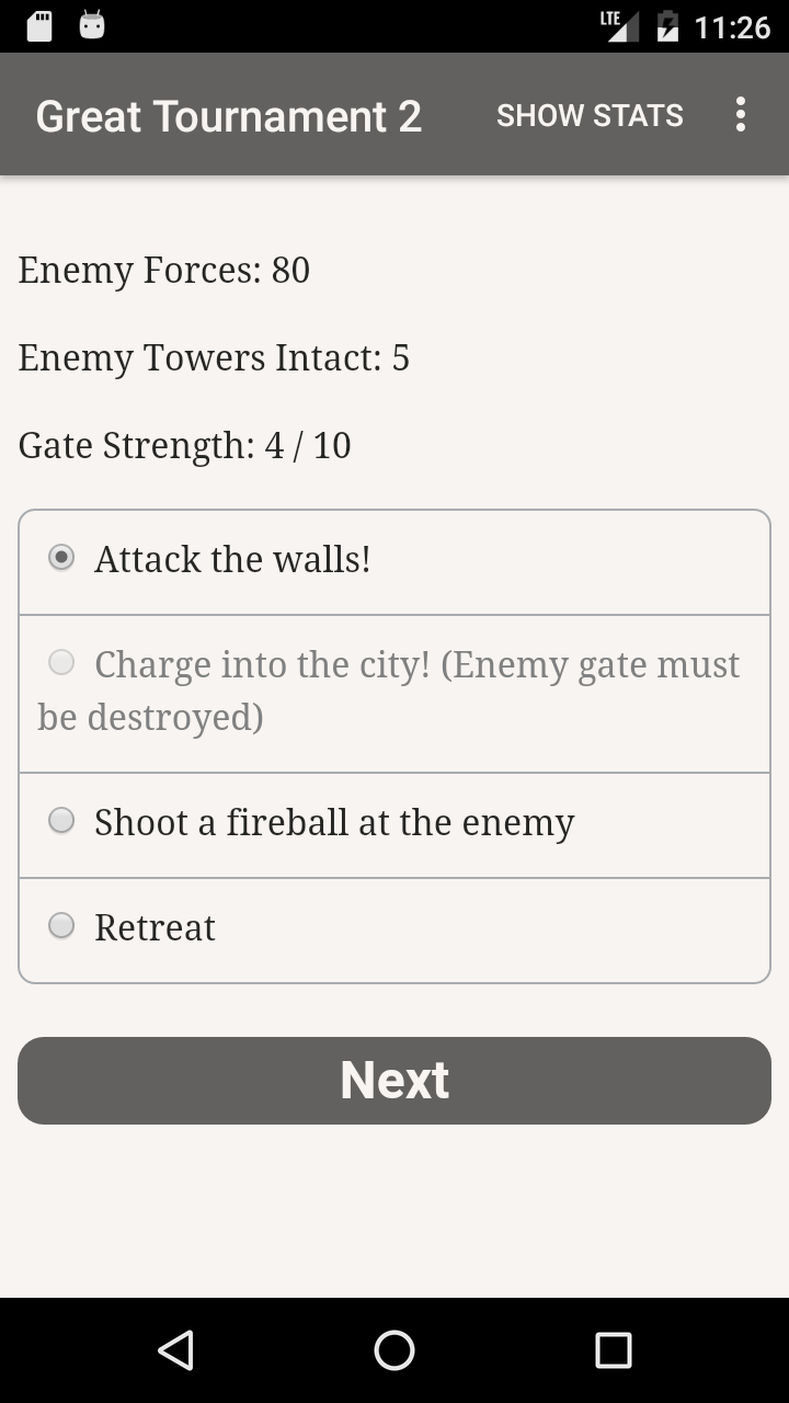 The Great Tournament 2 Game Screenshot