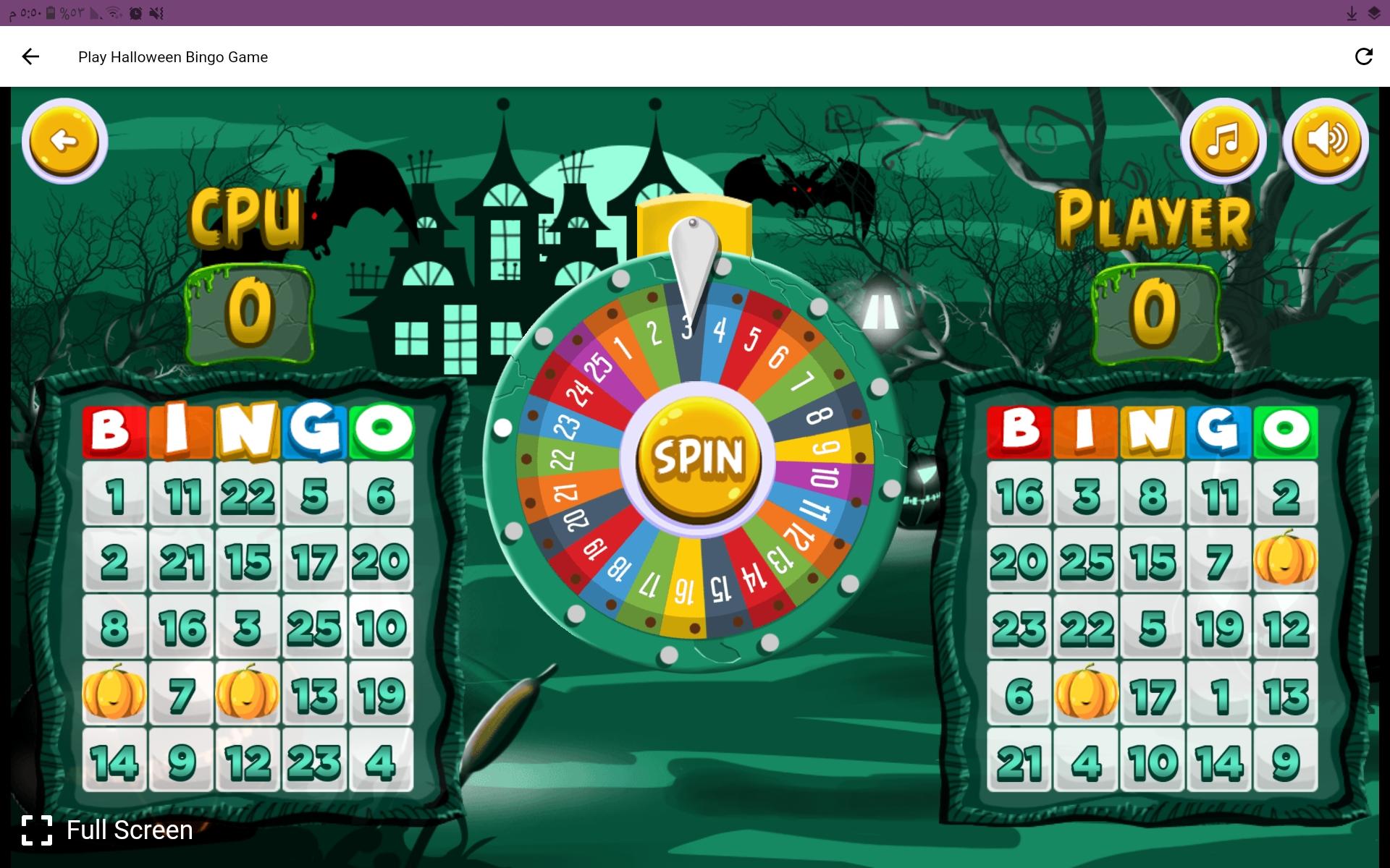 Screenshot of Halloween Bingo 2023