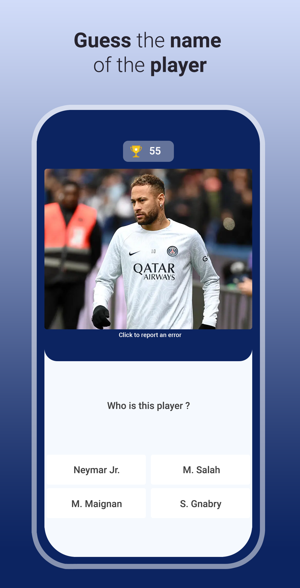 Screenshot of Quiz Football - Guess the name