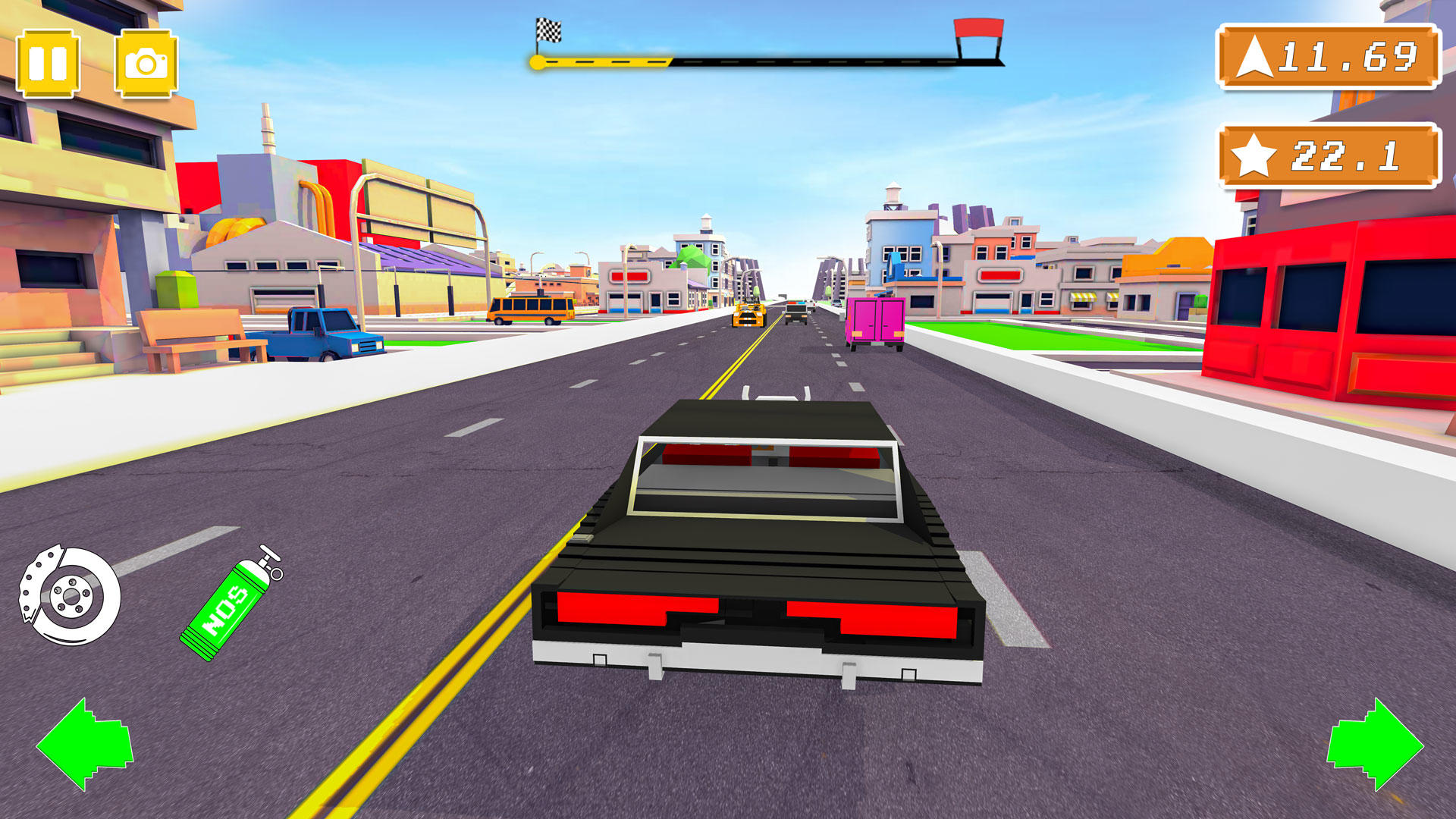 Blocky Racing Game- Car Game 게임 스크린샷