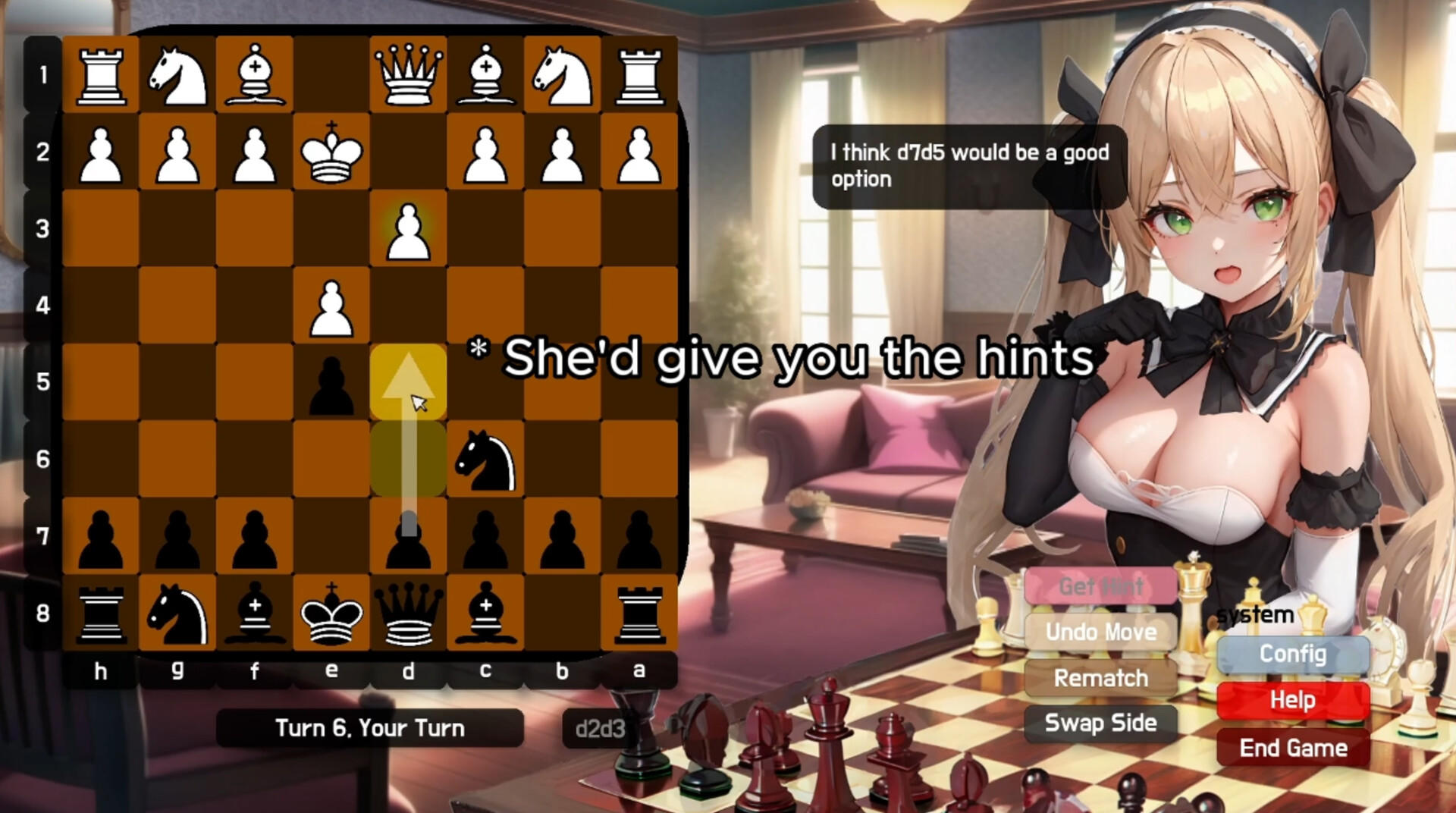 Play Chess with Lady Bongcloud Game Screenshot