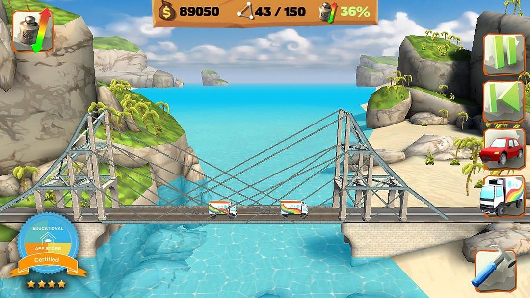 Screenshot of Bridge Constructor Playground