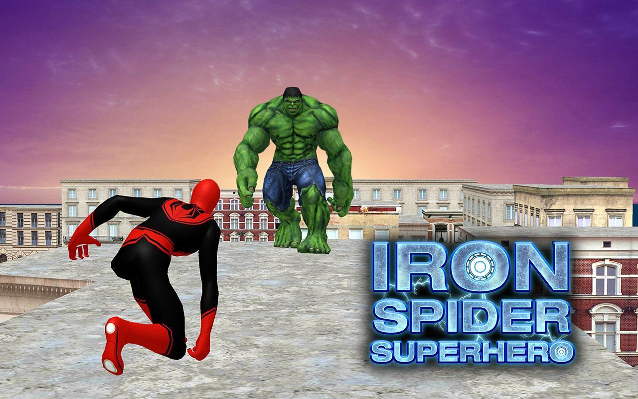 Flying Iron Spider - Rope Superhero Game Screenshot