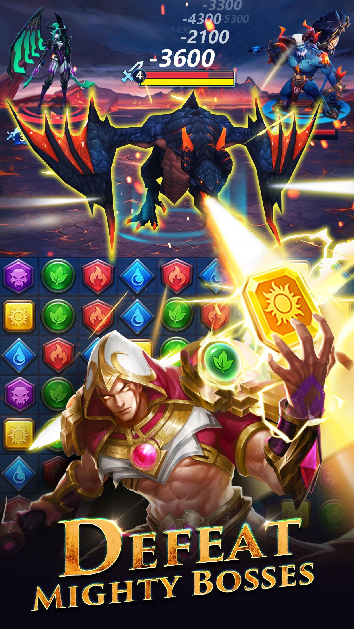 War and Wit: Heroes Match 3 ภาพหน้าจอเกม