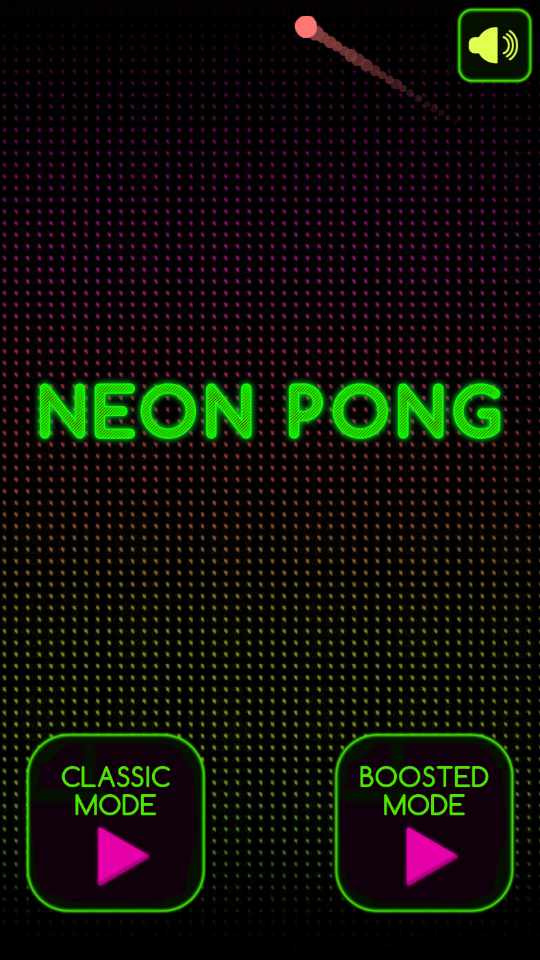 Neon Pong Game Screenshot