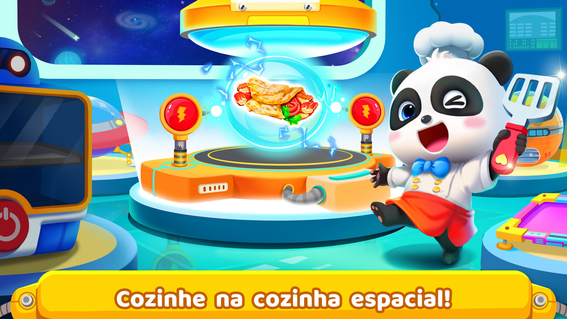 Captura de Tela do Jogo Cozinha Espacial do Panda