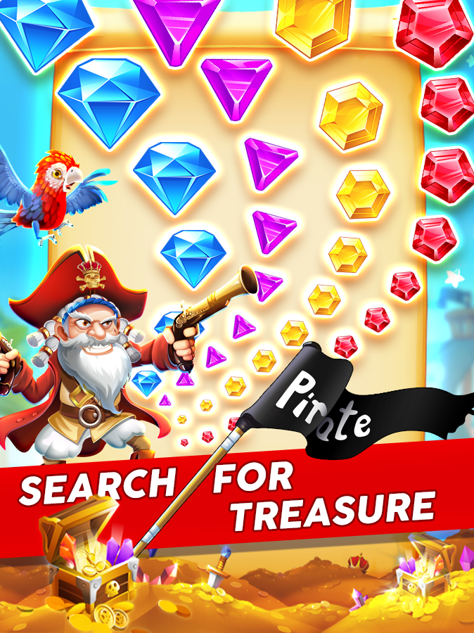 Cuplikan Layar Game Pirate Treasure - Jewelry Blast