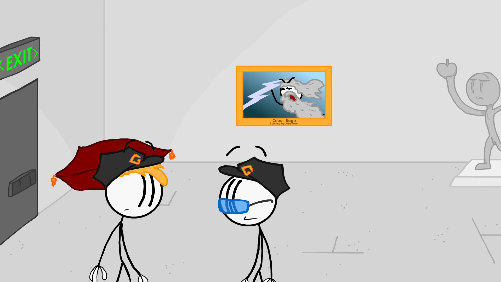 Скриншот игры Getting the Diamond, A stickman adventure