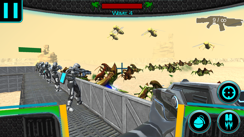 Combat Trooper -Star Bug Wars Game Screenshot