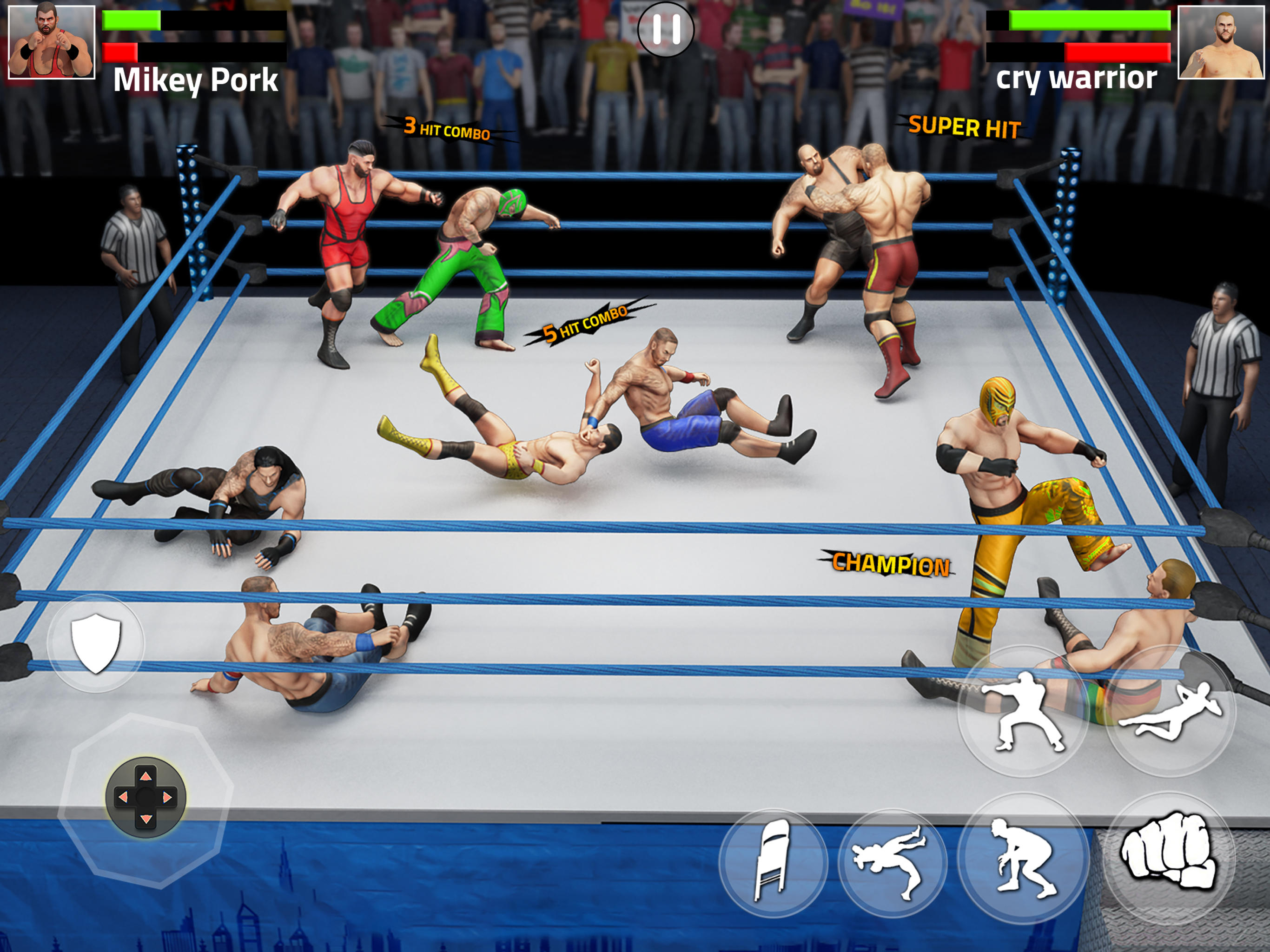 Screenshot of Tag Team Wrestling Game
