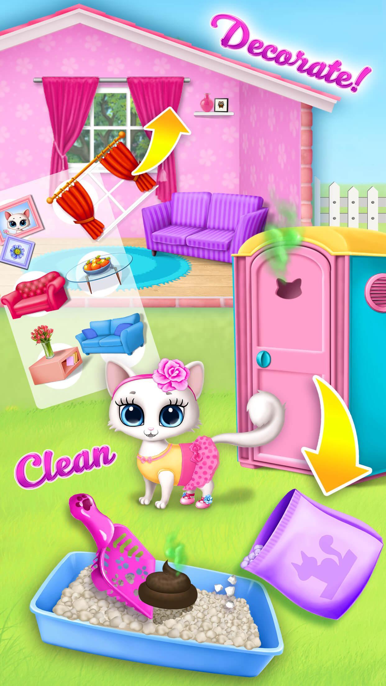Kitty Meow Meow - My Cute Cat Day Care & Fun ゲームのスクリーンショット