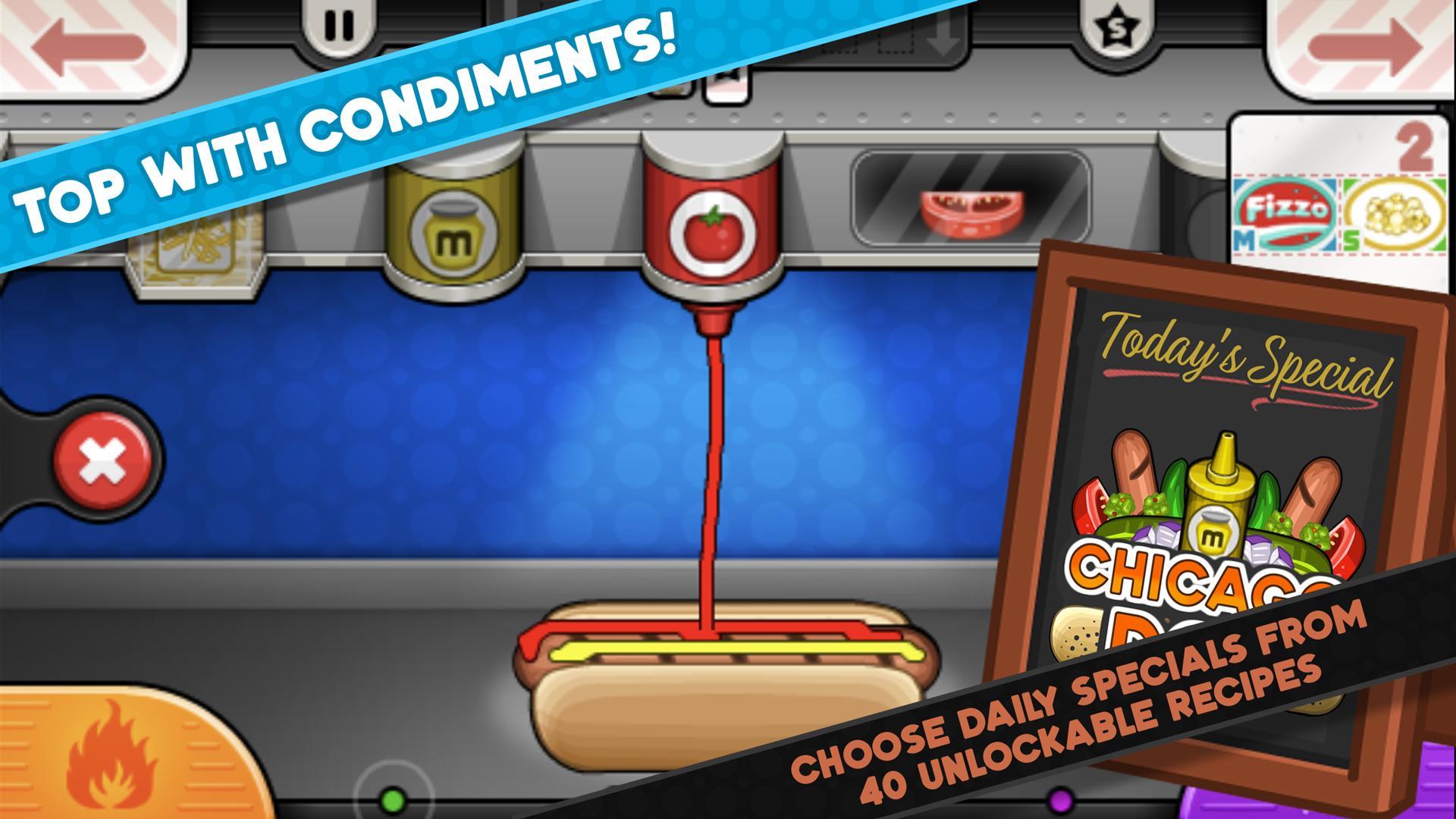 Papa's Hot Doggeria To Go! Game Screenshot
