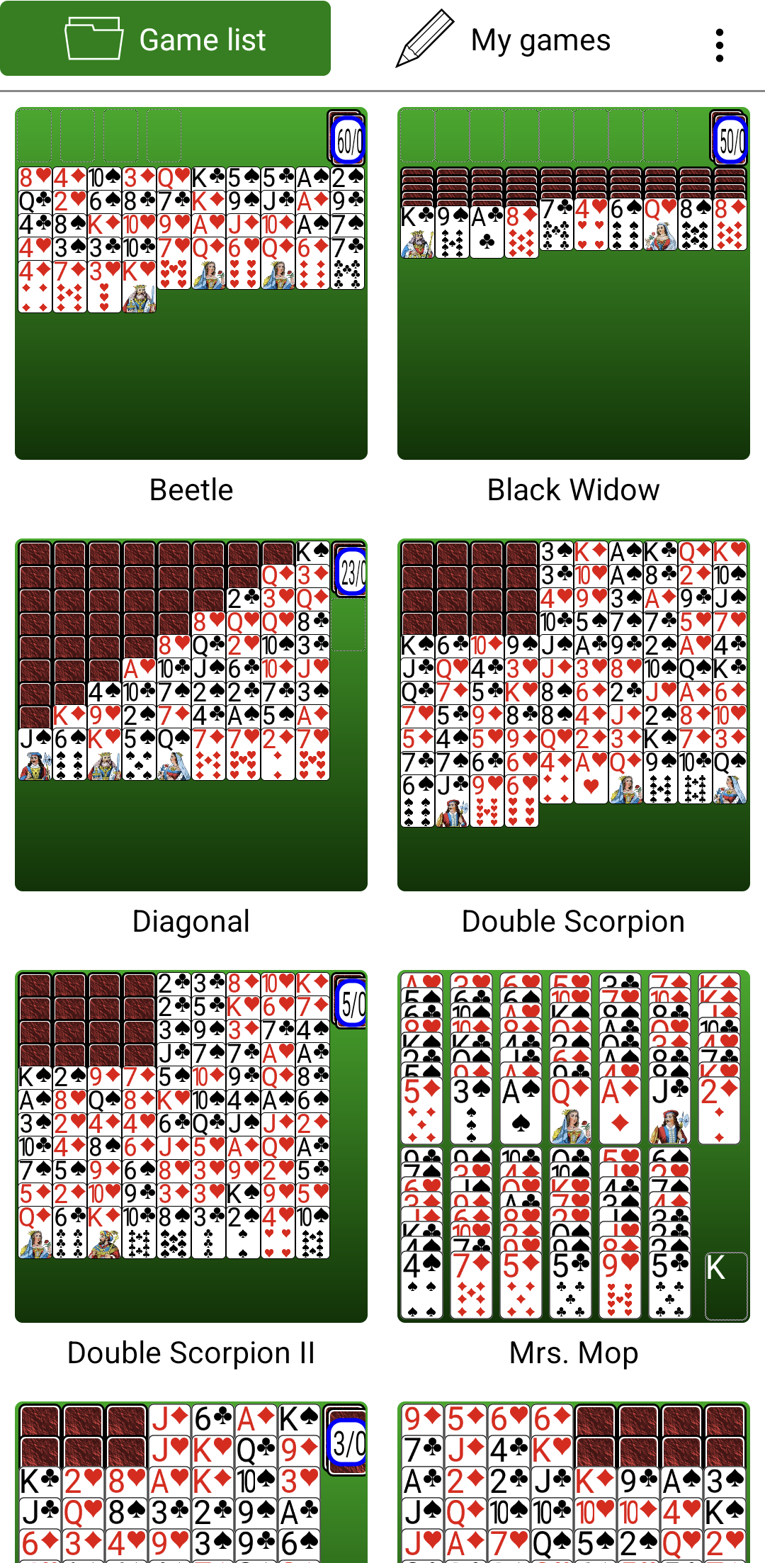 Jogo de cartas Paciência Spider versão móvel andróide iOS apk baixar  gratuitamente-TapTap