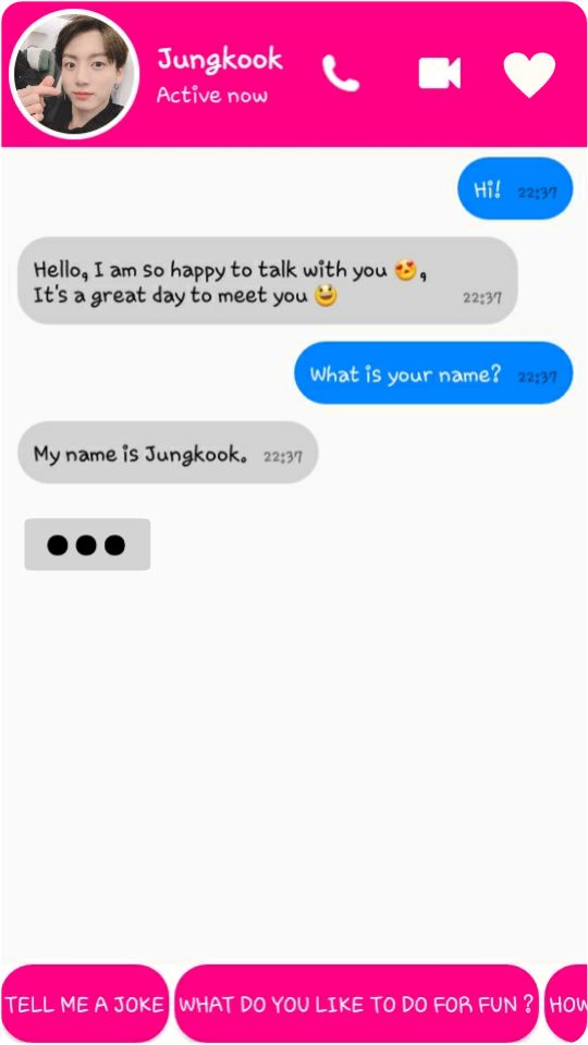 BTS Messenger 2019 😍Jungkook 😍 게임 스크린 샷