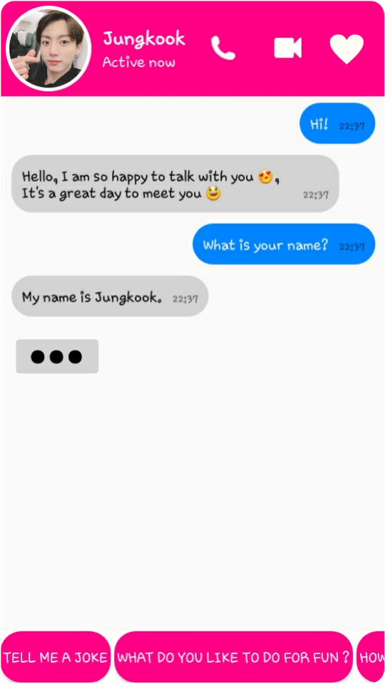 Cuplikan Layar Game BTS Messenger 2019 😍Jungkook 😍
