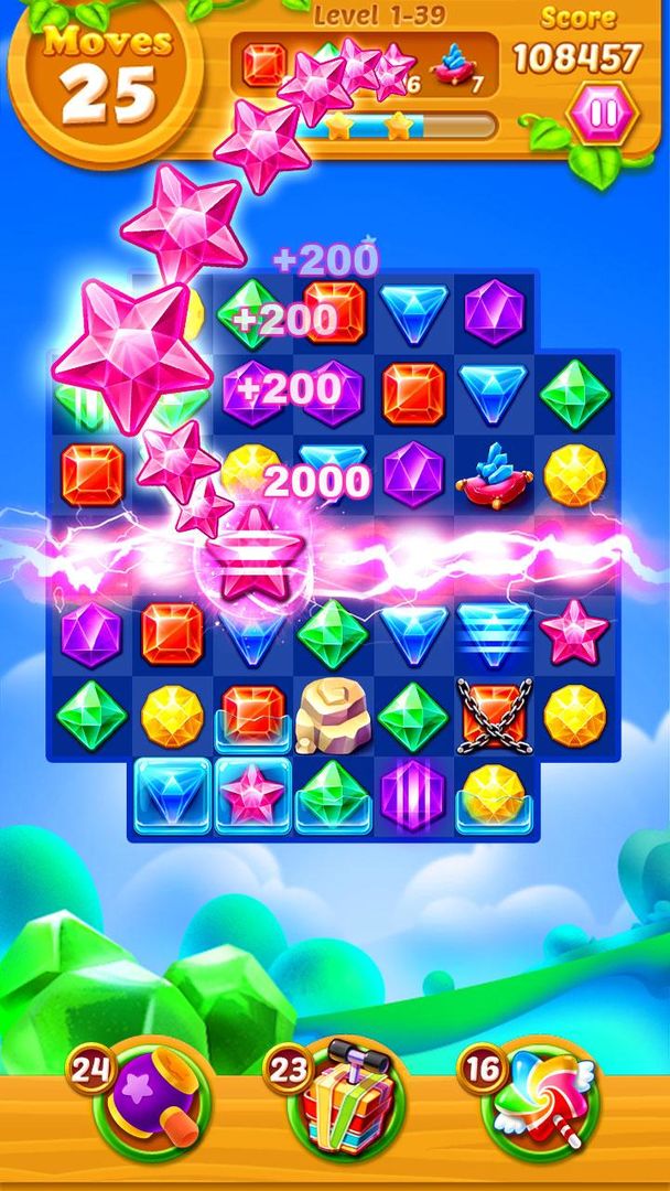 Screenshot of Jewels Track - Match 3 Puzzle