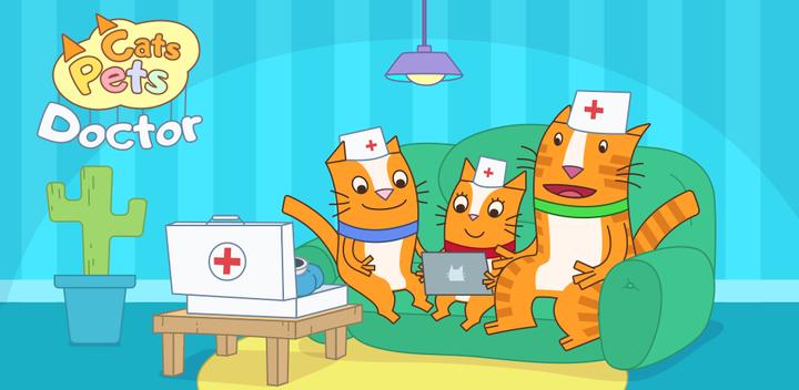Banner of Cats Pets Animal Doctor Games for Kids! Pet doctor 