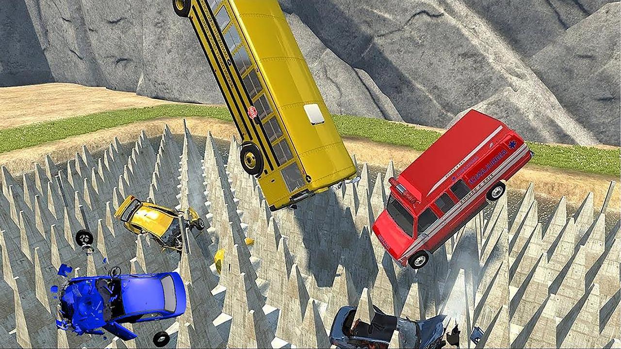 Beam Drive NG Death Stairs Car Crashs Game Screenshot