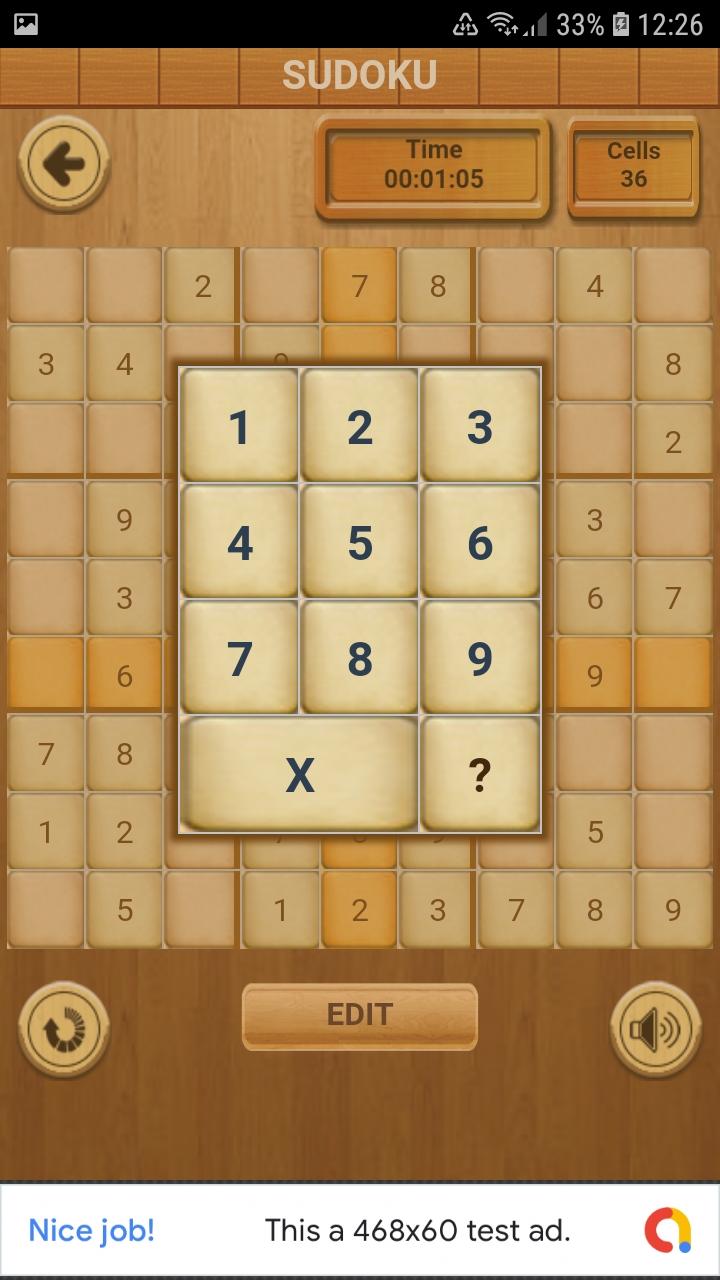 Cuplikan Layar Game Sudoku Master