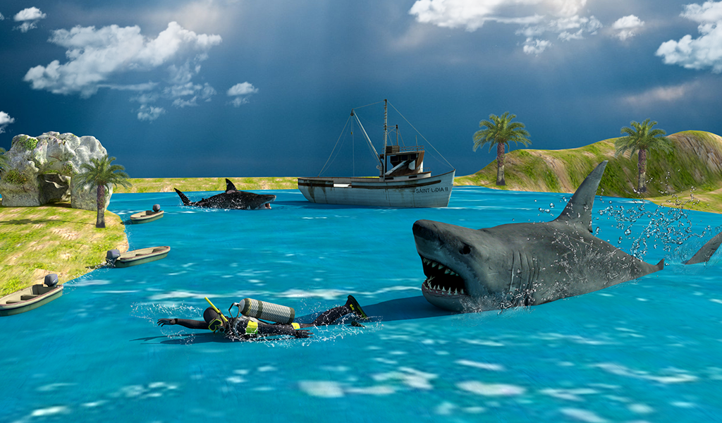 Shark Hunting Deep Dive Game Screenshot