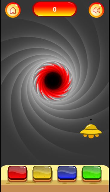 Screenshot of Space ship color match