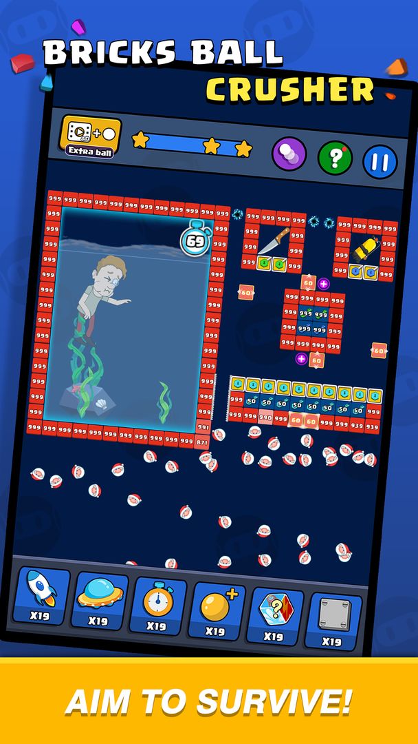 Bricks Ball Crusher screenshot game
