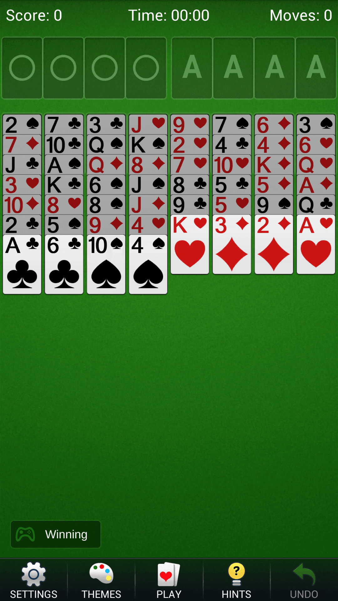 Screenshot of FreeCell Solitaire - Card Game